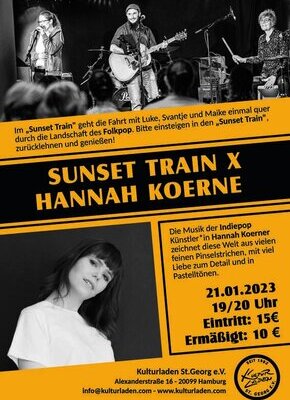 Bild von Konzertabend mit „Sunset Train“ (Folkpop) und Hannah Koerner (Indiepop)