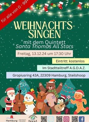 Bild von Gemeinsames Weihnachtssingen mit den Santa Thomas All Stars