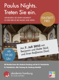 Paulus Night am 7.7. um 19 Uhr